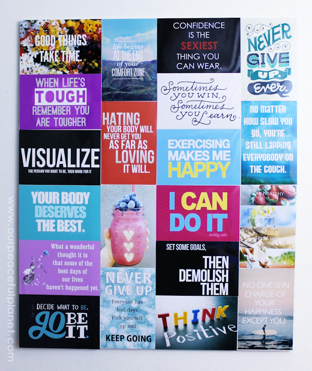 You can make a motivational poster using 4x6 prints, some foam board and spray adhesive! Download our free graphics. You'll be inspired before you know it!