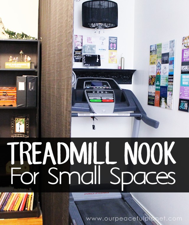 Is your home or apartment too small to accommodate a treadmill or exercise area? This article will have you rethinking that! You’ll be amazed at where this treadmill was placed and how the area was turned into a little motivational oasis!