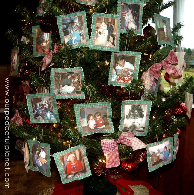 Decorate your Christmas tree with family photographs for an incredibly meaningful holiday look.  We show you how to make fabric ornaments printing right on your inkjet printer!  No sewing is needed.