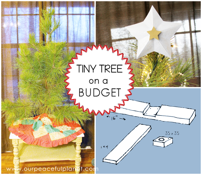 Make Christmas a little less expensive and simpler this year with our tiny tree. We have a pattern for a free stand and ideas for decorating it! Enjoy the holiday frugal style!