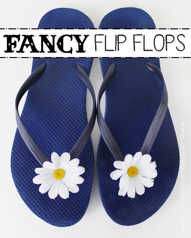 Grab some Dollar Store Flip Flops and turn them into gorgeous unique footwear in a matter of minutes! These simple DIY Flip Flop ideas will inspire you to make a pair for every outfit! 