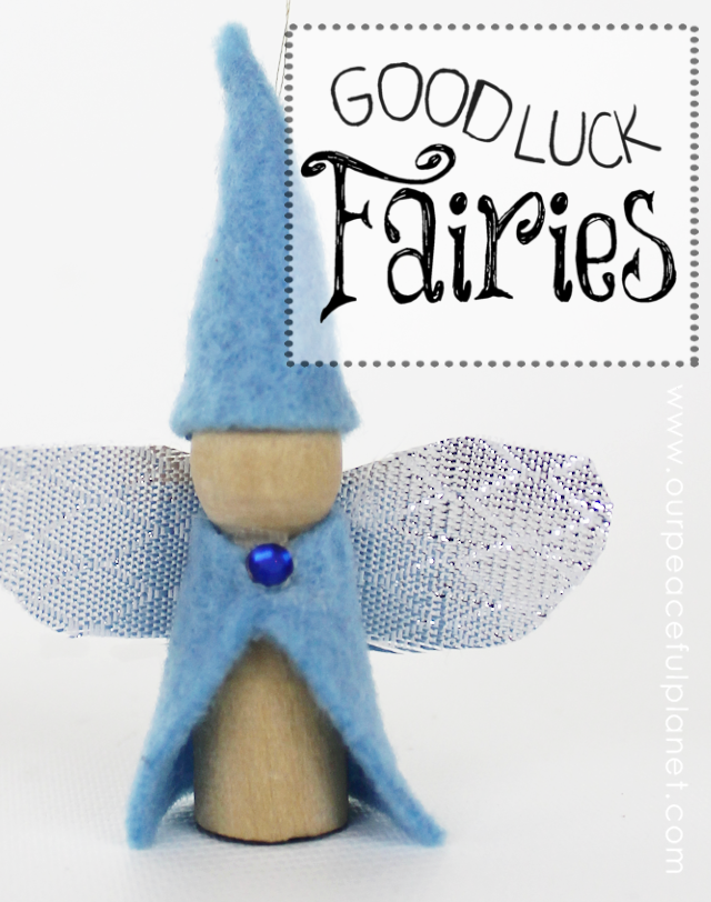 Bring good luck into your life with these cute little good luck fairies made from regular clothespins! You can hang them anywhere!