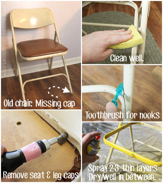 A Chair With Flair Paint Folding, Can You Paint Metal Folding Chairs With Wheels