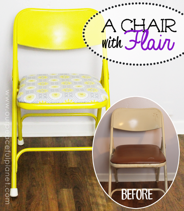 Do you have a piece of furniture that’s functional but ugly? This folding chair was one such item. I'll show you how I did a quick yet dramatic and inexpensive makeover that turned this icky item into something gorgeous!