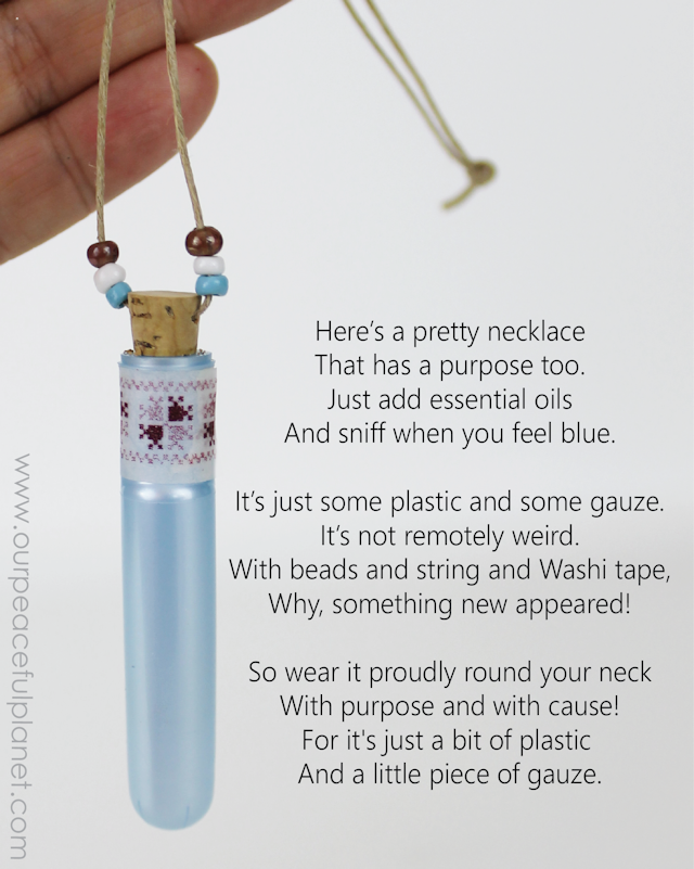 This Aromatherapy Inhaler is the bomb! So what if it’s made from a tampon? It’s the perfect item for this crazy clever upcycle project. And what a FUN GIFT! We even have the perfect POEM to go with it! Tampon crafts rock!
