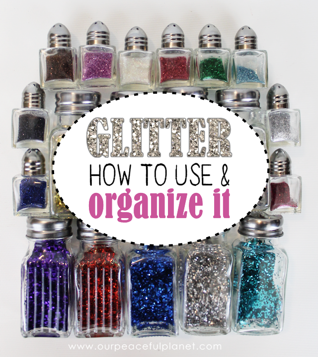 Glitter can be messy to work with but we’ve got some great hints and tips for you that make it a lot easier on use and cleanup! Learn how to use and organize glitter easily. If you're a crafter you're gonna love this!