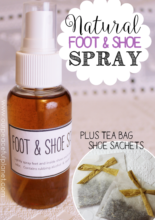 Cure smelly feet naturally using our powerful recipe for foot and shoe spray! Plus we show you how to make simple sachets using tea bags you can place in your shoes until you wear them again. 