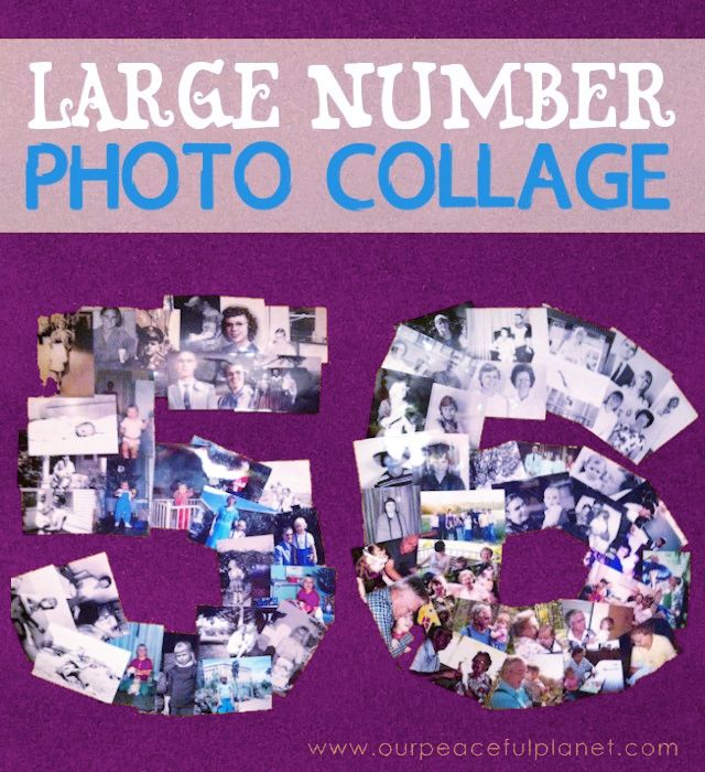 Here's a unique anniversary gift idea! (And unique birthday gift idea too.) It's a large number photo collage. Makes a wonderfully creative decor item and gift. Plus it’s the kind of meaningful gift that people will remember for a long time. 