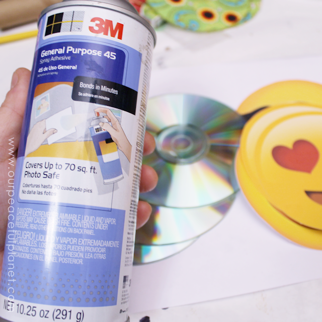 Free Emoji Fans Made from CDs with Printable 7