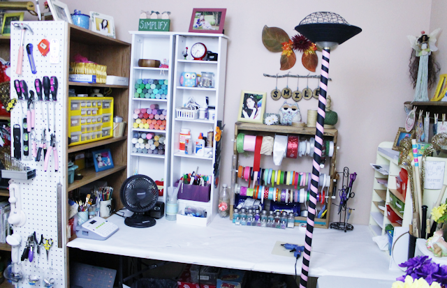 If you need some creative ideas for craft room organization look no further! We'll show you how we fit a lot of of stuff into a small space. Check it out!
