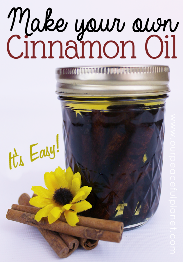 Cinnamon not only tastes and smells good it has many health benefits. We'll show you how to easily and cheaply make your own cinnamon oil. Free labels too!
