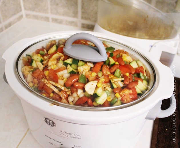 If you're looking for vegan crock pot recipes this one is as good leftover as it is right out of the pot. Fresh veggies, lost of mushrooms and kidney beans!