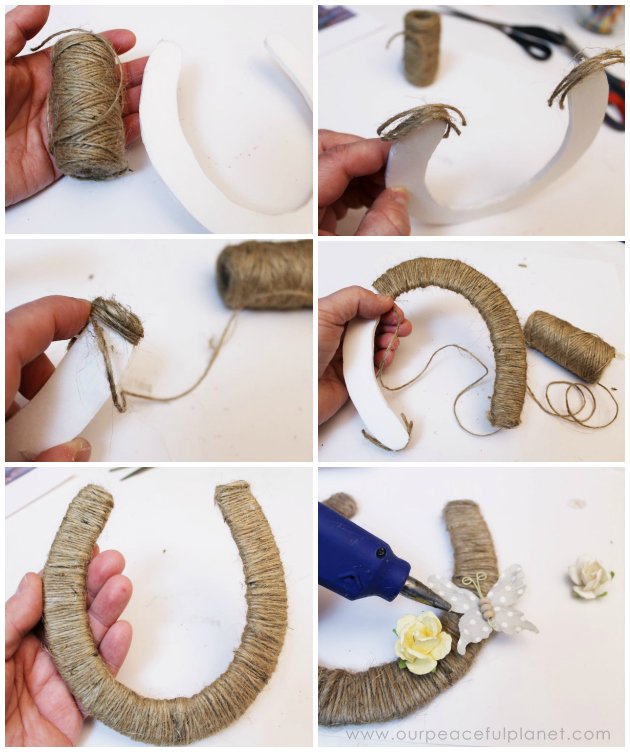 Diy Lucky Horseshoe Decor Our Peaceful Planet - Horseshoe Decorations For Home