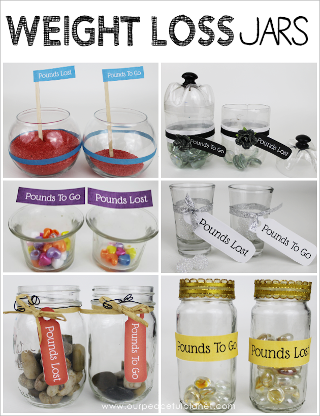  Make these fun weight loss tracker jars to give you a great visual to your progress! We've got six different styles you can make using a variety of items!