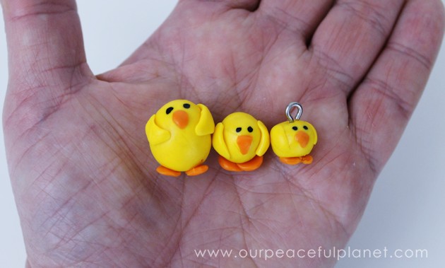Easy Clay Chick Necklace Easter Gift FE
