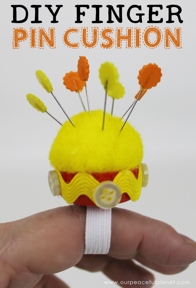 This tiny 10 minute pin cushion is a huge help for anyone who sews. Made using a lid from a plastic bottles you can make it any color or style you want!