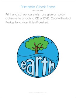 DIY World Clock for Earth Day from CD DVD Download