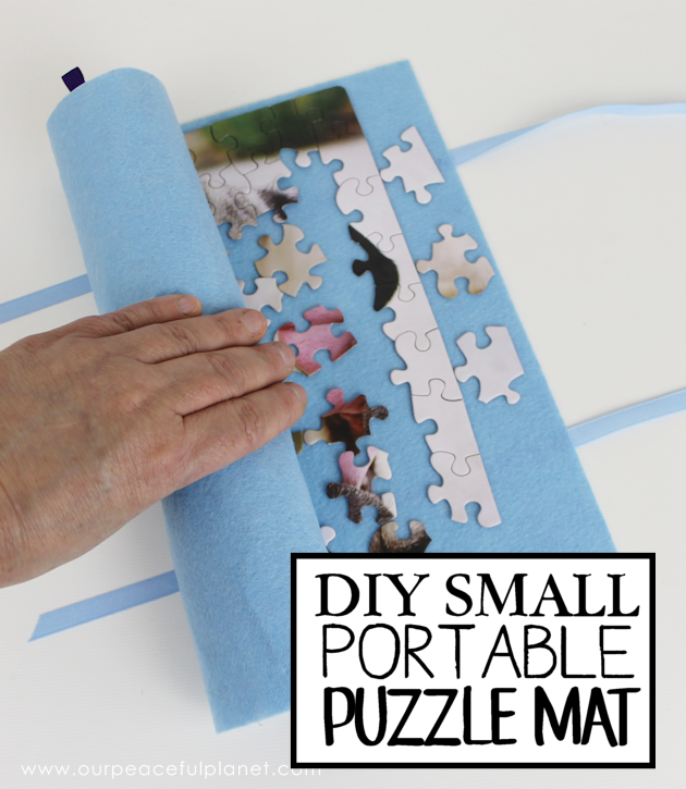 Here's a great upcycle idea for storing and putting together small puzzles. It's a portable puzzle mat and you'll be amazed what it's created from!