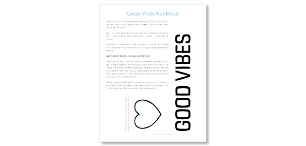 Here's a fun piece of statement jewelry you can make for very little! This chunky good vibes necklace is sure to turn heads. What a great gift too!