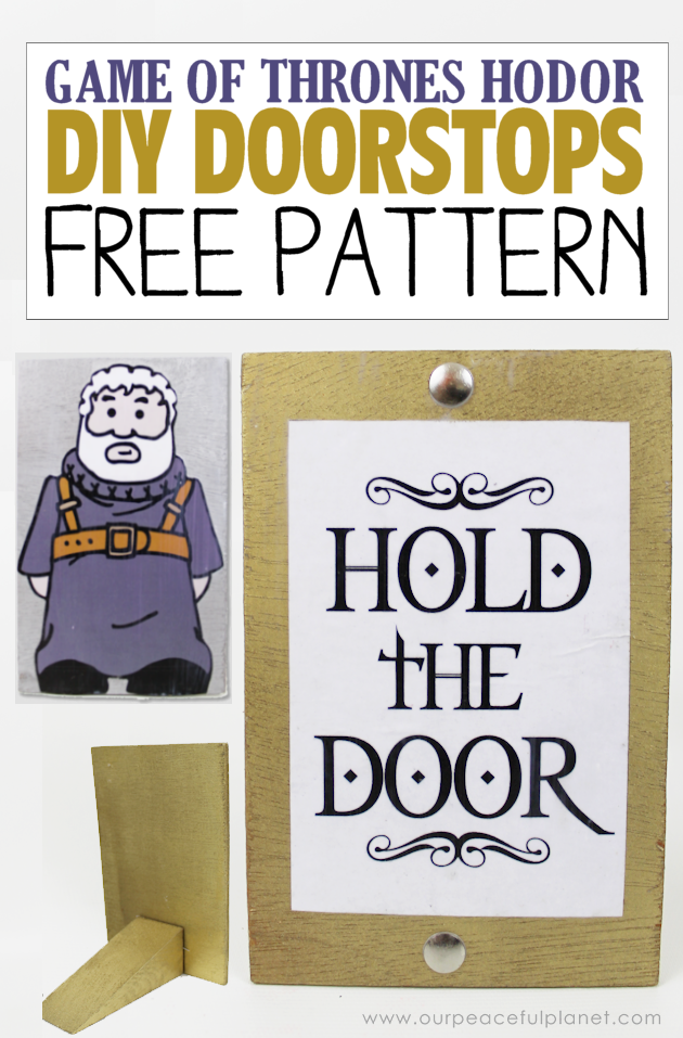 A quick and appropriate doorstop with free printables that you can make to honor this man whose huge size was only appareled by his huge heart.