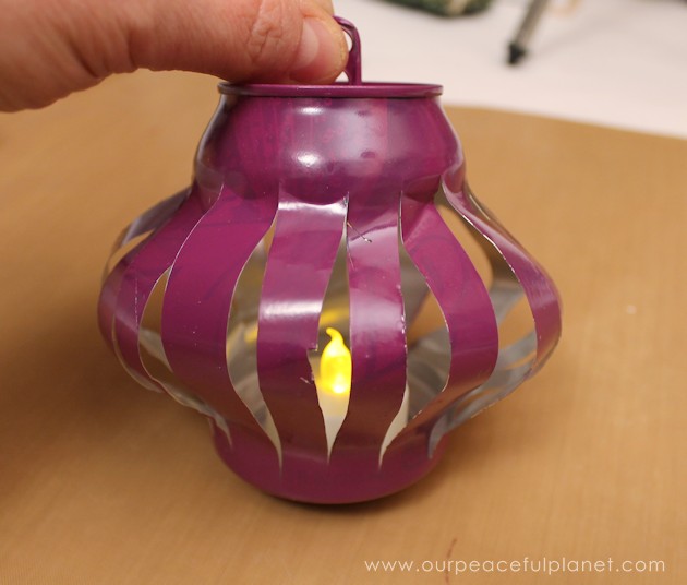 Learn how to make durable Chinese lanterns from soda cans! Paint them any color and fill with LED tea lights. Great upcycle decor for all occasions.