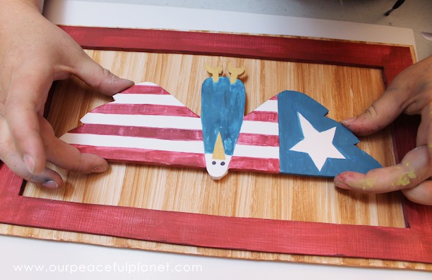 This American eagle is made entirely from foam board! It's a great piece of artwork to display during the 4th of July or any time. Free patterns included!