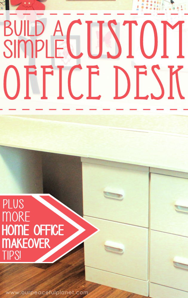 Build a large surface home office desk from inexpensive 3/4" MDF wood. Using items you might already have, no legs are needed. It's easier than you think!