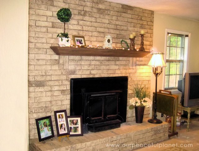 Easy and inexpensive fireplace makeover 2