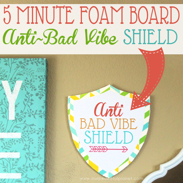 Surround yourself in good energy with our anti bad vibe shield! Hang anywhere to keep the negativity away! Multiple downloads for different color schemes.