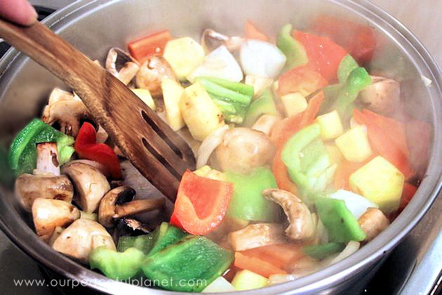 The best thing about this quick, yummy & healthy stir fry recipe is there's no measuring! Grab the veggies you like, some "special sauce" & your chopsticks!