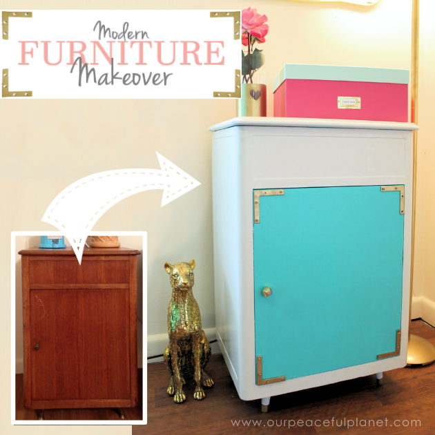 Refurbishing furniture can be as easy as giving it a new coat of paint. And when you pick bright contrasting colors you've got a gorgeous statement piece!