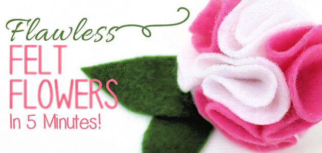 Learn how to make felt flowers in 5 minutes with scissors & hot glue. Use them to adorn many things from wreaths & other decor items to pins & hair clips!