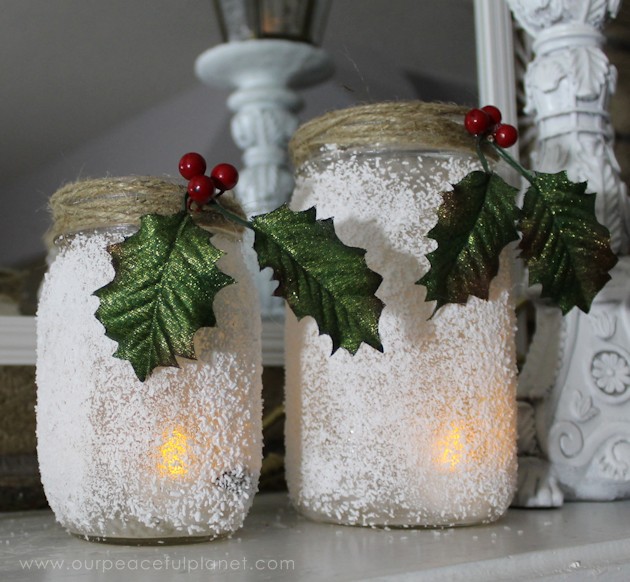 Create a gorgeous mantle using homemade Christmas decorations that cost very little if nothing to make & don't forget to download our free quote to display!