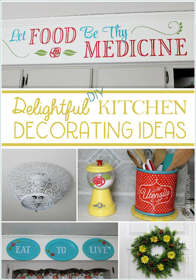 We've got some great kitchen decorating ideas, some that only cost a dollar or two and look beautiful! See if there's anything you can use for your own kitchen!