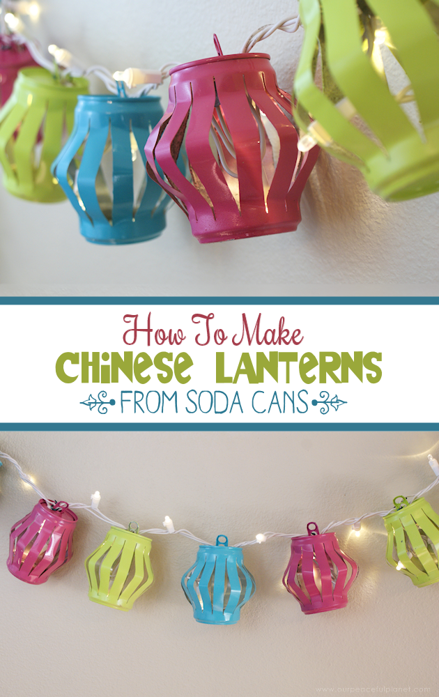 Learn how to make Chinese lanterns that you can string inside or outside your home for parties or events. They are wonderful upcycles made from soda cans!