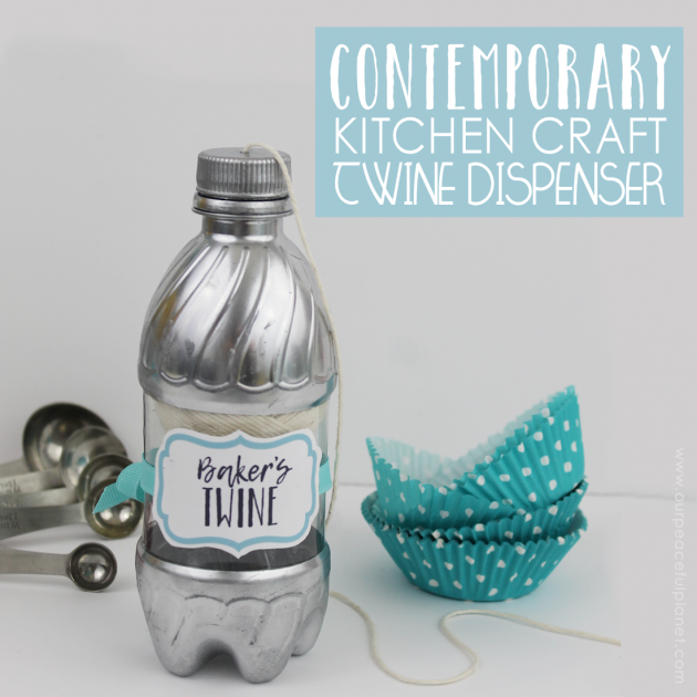This lovely and useful contemporary baker's twine string dispenser is part of our matching contemporary kitchen craft series. It's easy and fun to make!