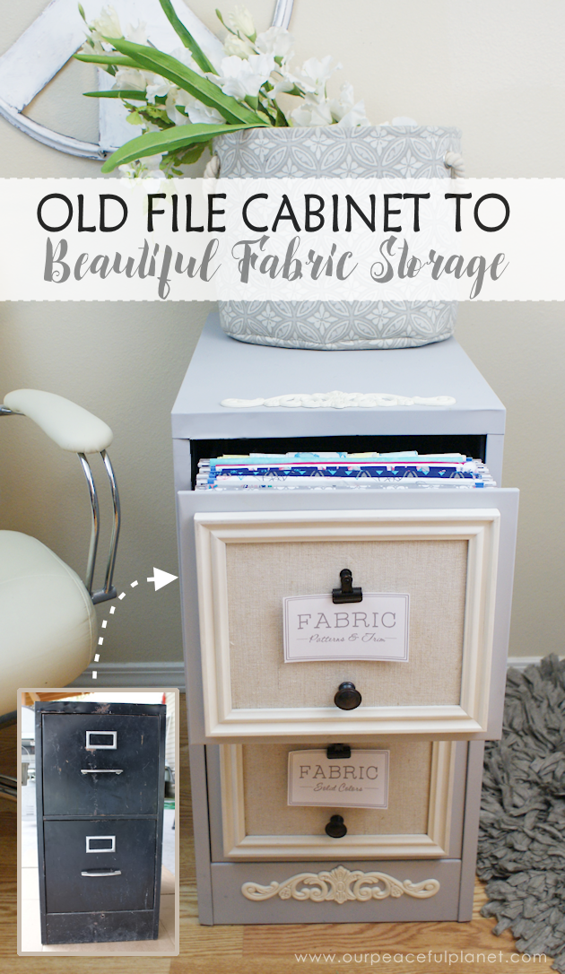 Looking for a way to store all those pieces of fabric you've been collecting? Well it ends up a 2 drawer file cabinet might be the answer to your problems!
