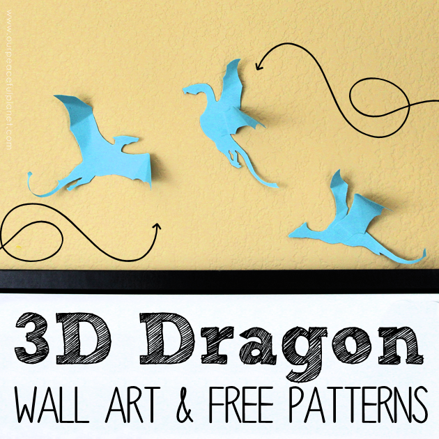 Get your free download for an amazing 3D dragon craft to decorate your walls. A simple and delightful way to add a little magic to any room, adult or child.