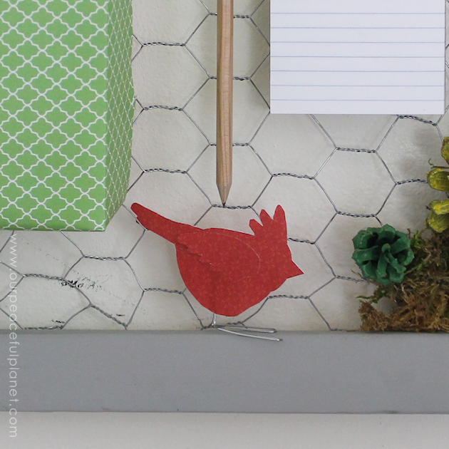 These sweet little birdies are perfect for a touch of whimsy DIY room decor and they can be placed in any room you like! Sit them on shelves, mantles, on top of books... you can even put a row on top of a door jam! Using our pattern you can make whatever colors you like. All you need is the paper of your choice and two paperclips and glue.