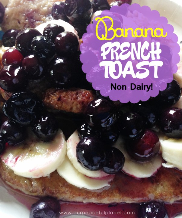 This HEALTHY FRENCH TOAST is gonna have your drooling! It's gooey and sweet and healthy!  Top it with fresh bananas, blueberries or any other fruit you like and some agave nectar or pure maple syrup. Then do your best to not to feel guilty when you eat it because there’s no need!