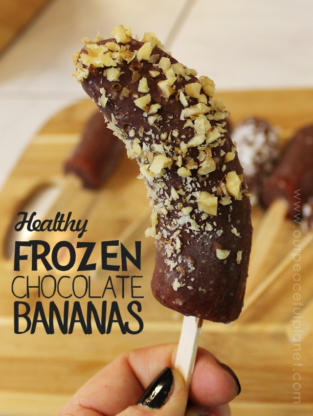 Healthy Frozen Chocolate Bananas