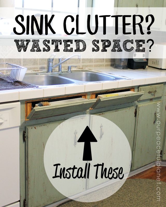 Get rid of sink clutter and utilize wasted space by installing tip out hidden trays in your kitchen!