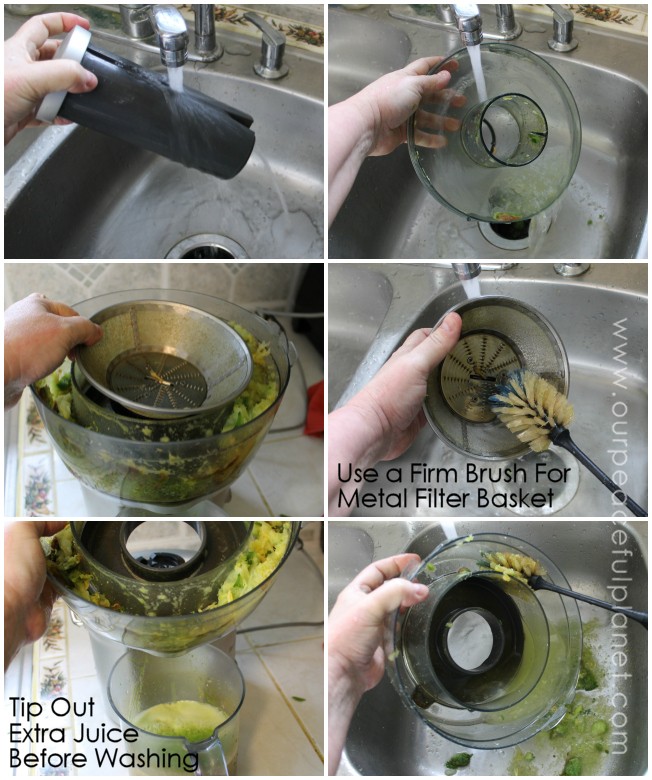 Rinsing Your Juicer collage