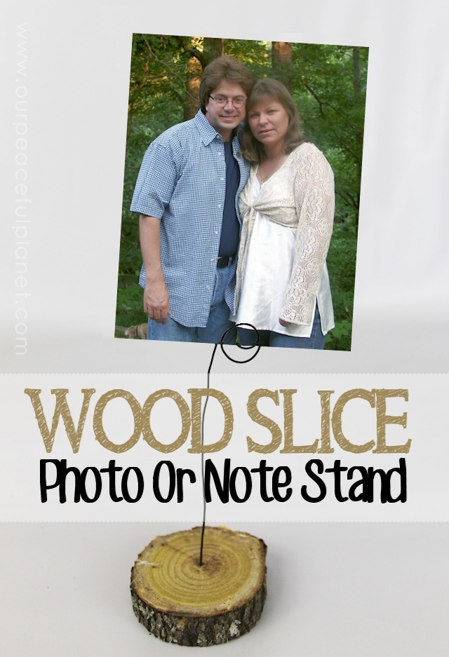 Wood Slice Photo or Note Stand 2b
