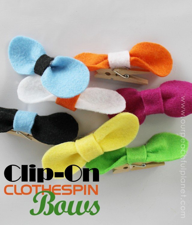 Clip On Clothespin Bows DIY