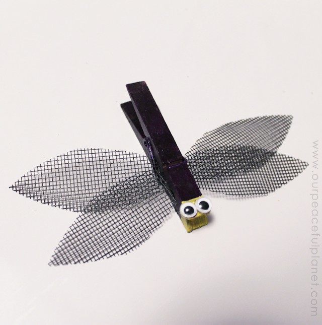 Clothespin Dragon Fly Note Holder DIY