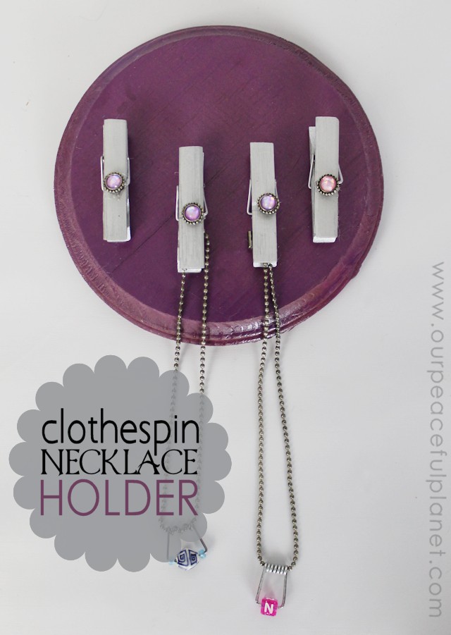 Clothespin Necklace Holder