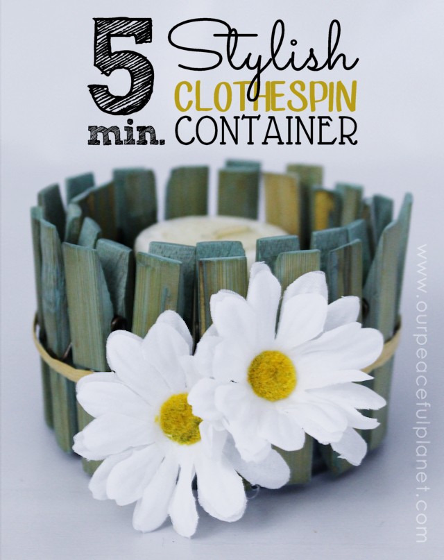 Stylish Clothespin Container