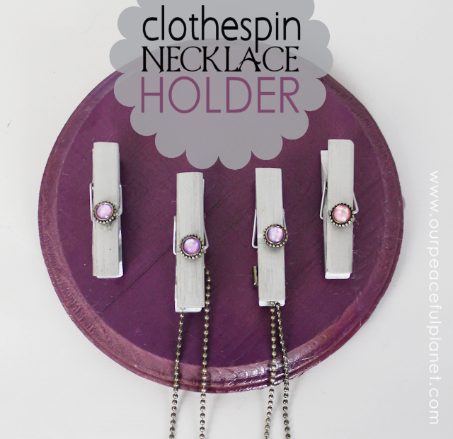 Clothespin Necklace Holder SQ