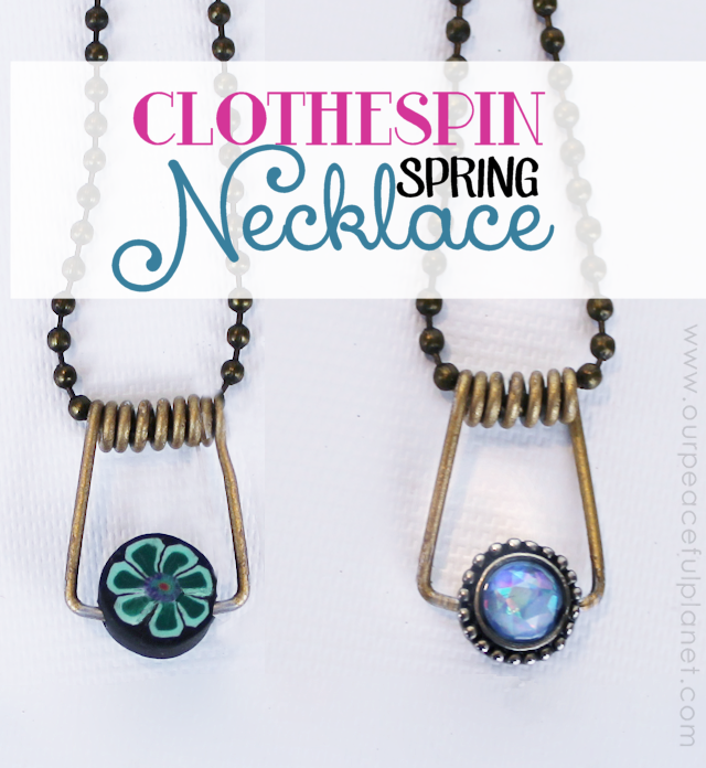Clothespin Spring Necklace